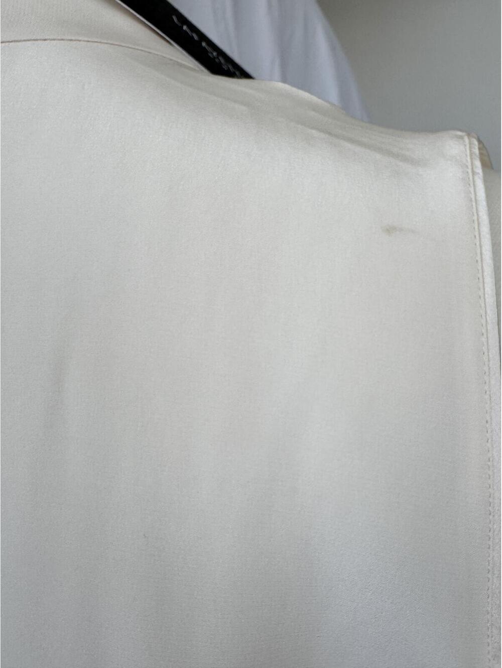 Lafayette 148 100% Silk White Sleeveless Zip-Front Vest Top Size M - Picture 7 of 10